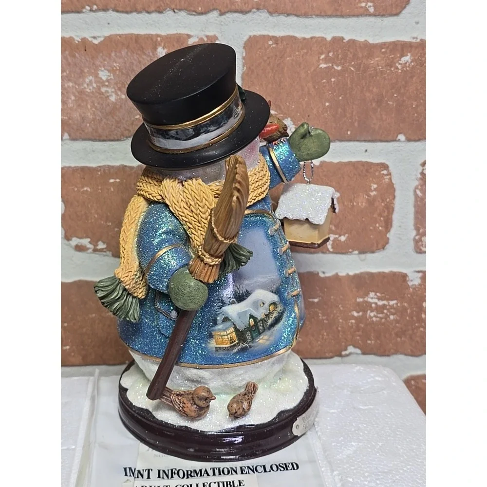Thomas Kinkade White Christmas Snowman Bradford Editions Winter Wonderland‎